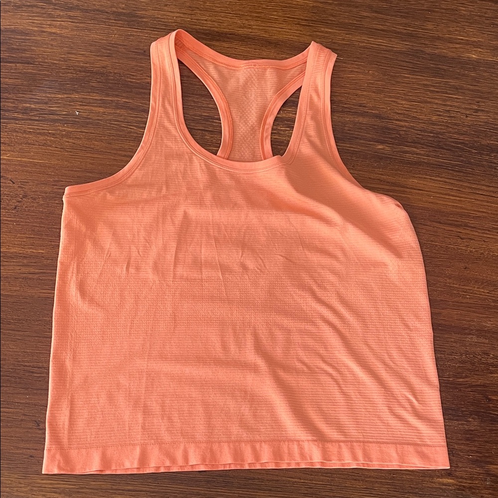 Lululemon Athletica Swiftly Tech Racerback Coral/Orange Tank Top